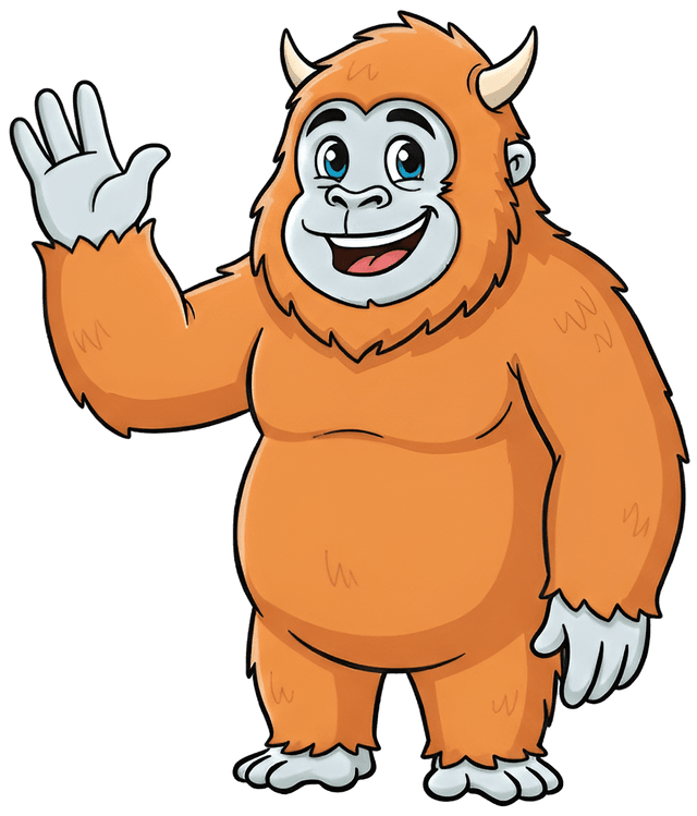 Kodovo maskot vítajúci návštevníkov